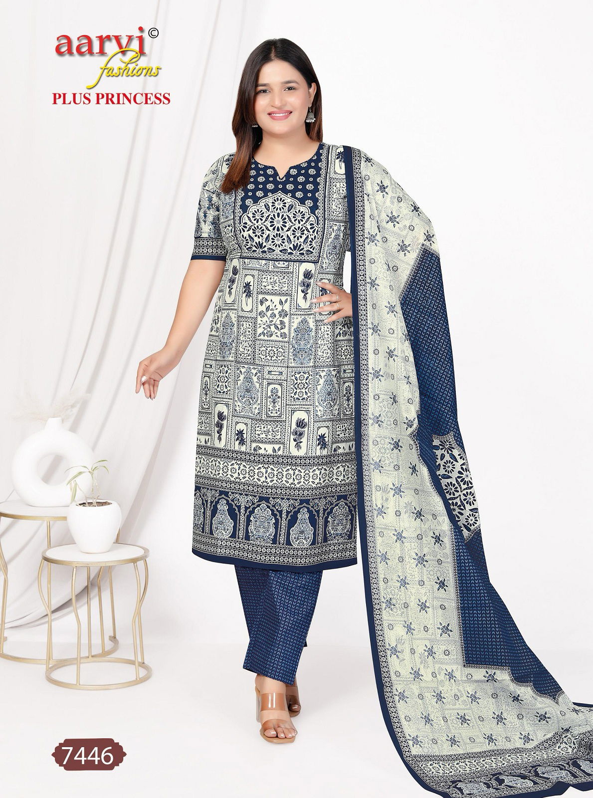 Plus Princess Vol 4 By Aarvi Printed Cotton Readymade Dress Exporters In India